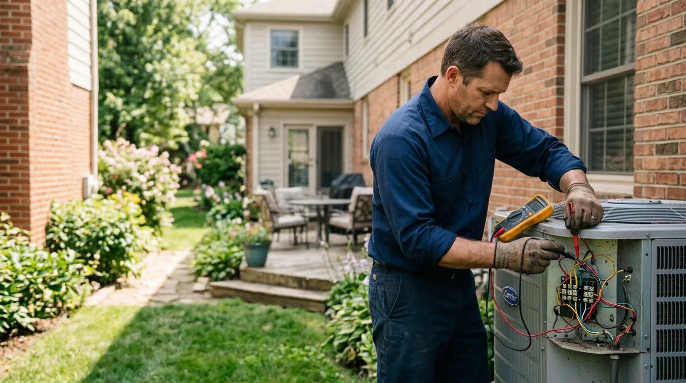 HVAC technician working near Stewardson, IL